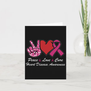 Cartão Paz Amor Cura Doença Cardíaca Consciência Chd Apoi