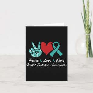 Cartão Paz Amor Cura Doença Cardíaca Consciência Chd Apoi
