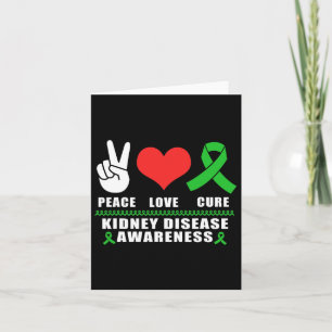 Cartão Paz Amor Cura Doença Renal Sensibilização