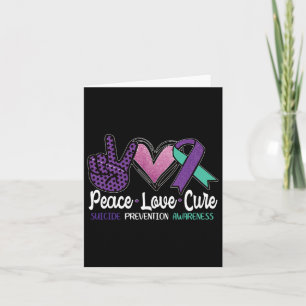 Cartão Paz Amor Cura Sensibilização para a Prevenção do S