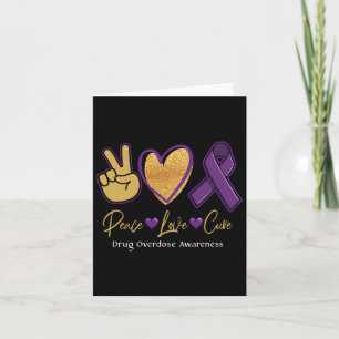 Cartão Paz Amor Cura Sobredosagem Roxa 1