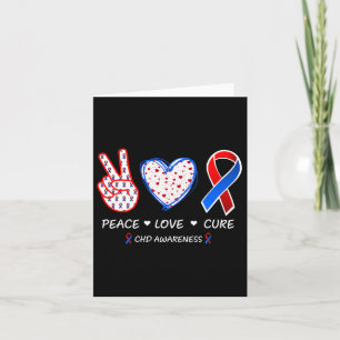Cartão Paz Amor Curto Doença Cardíaca Chd Sensibilização