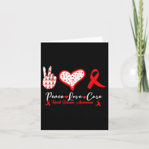 Cartão Paz Amor Curto Doença Cardíaca Sensibilização Cora