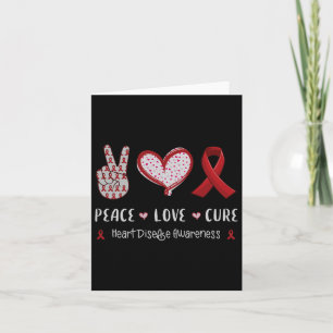 Cartão Paz Amor Curto Doença Cardíaca Sensibilização Home
