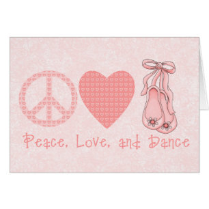 Cartão Paz, amor e dança