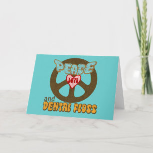 Cartão Paz, Amor e Dental Flor