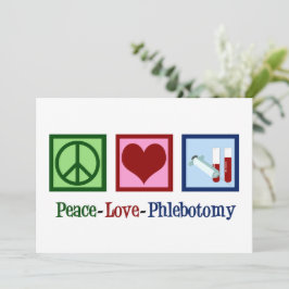 Cartão Paz Amor Flebologia Flebologista Fofo