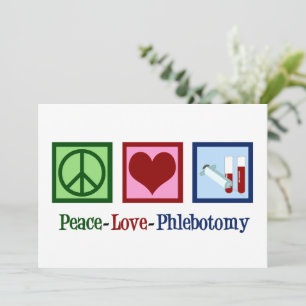 Cartão Paz Amor Flebologia Flebologista Fofo