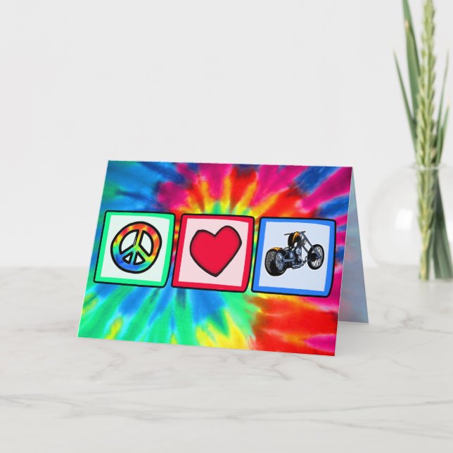 Cartão Paz, amor, interruptores inversores (Frente)