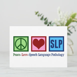 Cartão Paz Amor Linguagem SLP Patologia