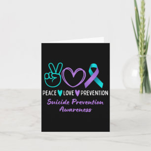Cartão Paz Amor Prevenção Suicídio Sensibilização Teerão 