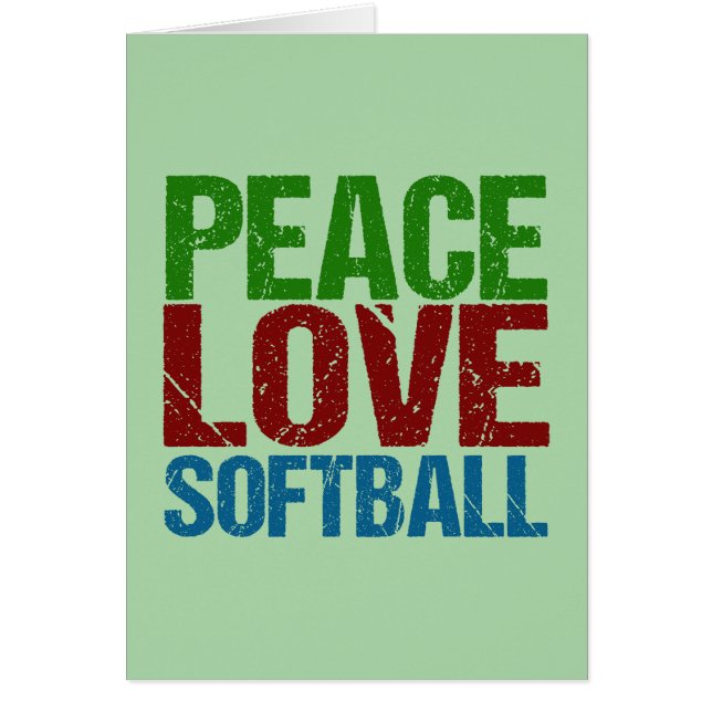 Cartão Paz Amor Softbol (Frente)