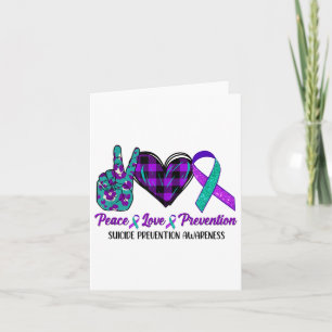 Cartão Paz Amor Vida Suicídio Sensibilização Mulheres Sem