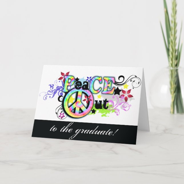 Cartão Paz anca e Groovy PARA FORA (Frente)