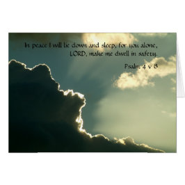 Cartão Paz da Série Lorde | Salm 4 v 8