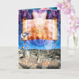 Cartão PAZ DE Jerusalém NA TERRA