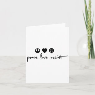 Cartão Paz e amor resistem