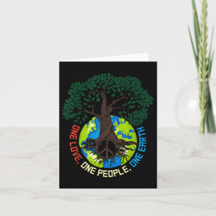 Cartão Paz em Árvore Amor - Proteção Ambiental Terra D