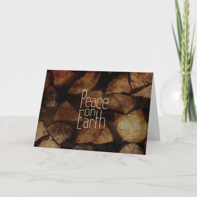 Cartão Paz na Terra Design de Natal (Frente)