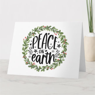 Cartão Paz na Terra Watercolor Wreath