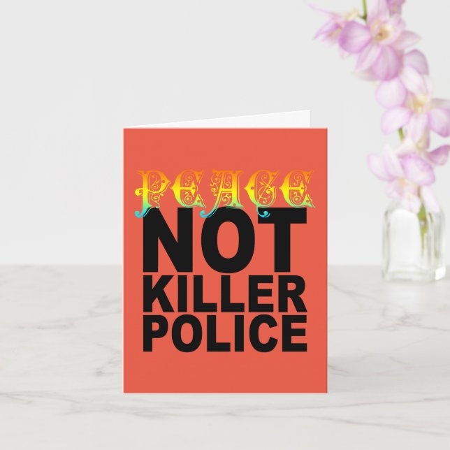 CARTÃO PAZ NÃO MATAR A POLÍCIA (Orquídea)