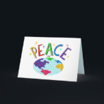 Cartão Paz no Natal do Solstício Hanukkah Kwanzaa<br><div class="desc">Paz na Terra... Boa vontade para todos. Pode ser usado como seu tradicional Kwanzaa, Hanukkah, cartão de Natal. Além disso, pode ser visto como um cartões de natal não tradicional, que se limita ao ano, com uma mensagem de esperança para um futuro melhor. Um simples, cotidiano, pontilhado por polca e...</div>