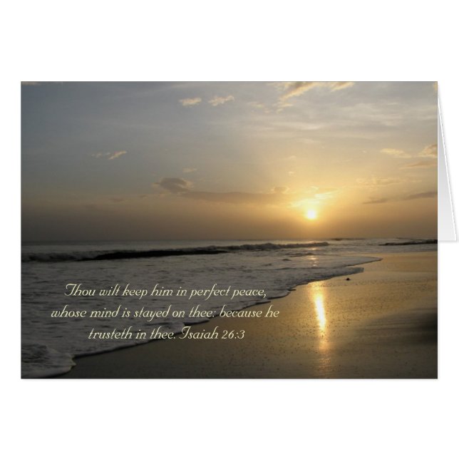 Cartão Paz perfeita (Frente Horizontal)