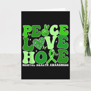 Cartão Paz Saúde Mental Amor Esperança Verde Saúde Mental