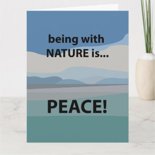 Cartão Paz Ser com a Natureza é Paz