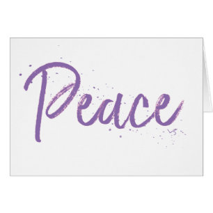 Cartão Paz — Texto Roxo