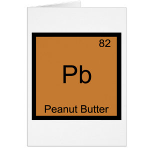 Cartão Pb - Química da Manteiga de Amendoim Símbolo de 