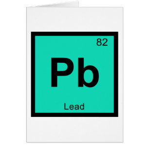Cartão Pb - Química do Chumbo Símbolo da Tabela Periódica
