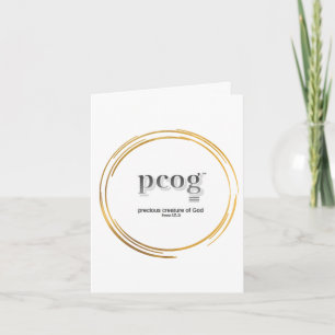 Cartão pcog DOURADO LEVE CIRS em branco por dentro; palav