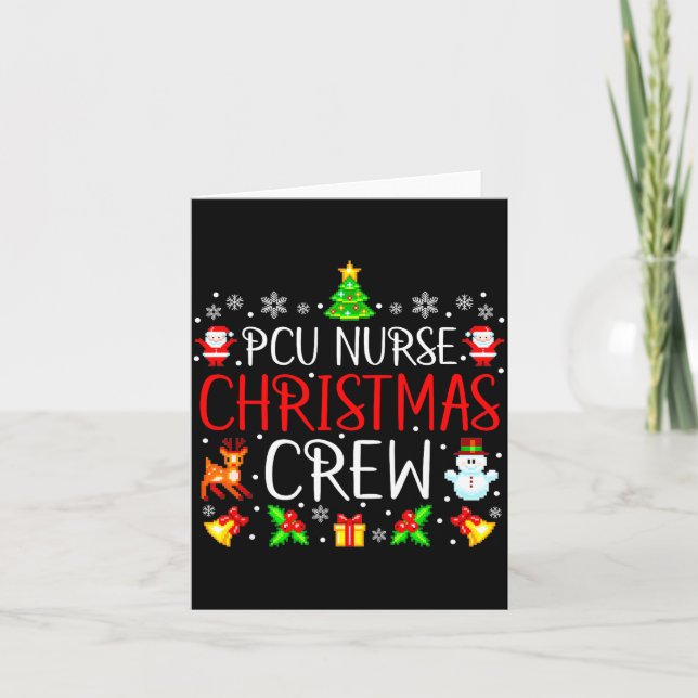 Cartão Pcu Nurse Christmas Crew Matching Xmas  (Frente)