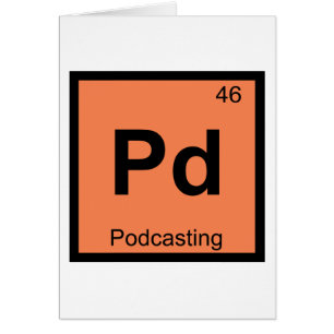 Cartão Pd - Podcasting Química Símbolo da Tabela Periódic