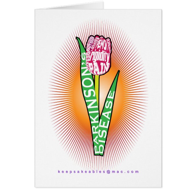 Cartão PD Wordy Tulip com explosão (Frente)