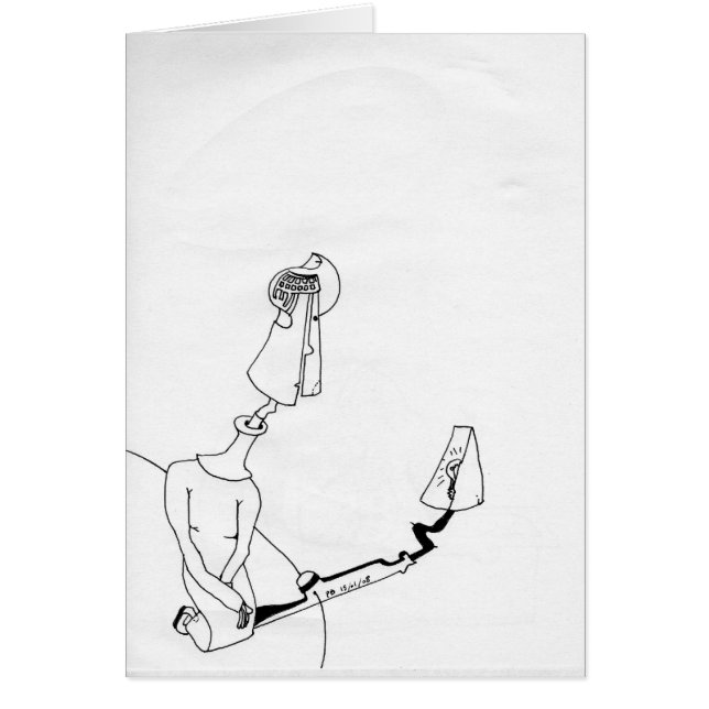 Cartão PDD Pequenos Desenhos Fracos Placa Lâmpada de Mesa (Frente)