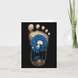 Cartão Pé de pé grande acampamento montanha sasquatch
