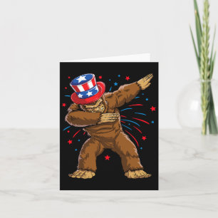 Cartão Pé Grande 4 De Julho Shirts Sasquatch American Fla