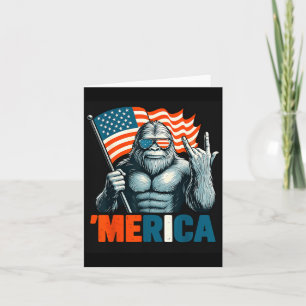 Cartão Pé Grande América Rocha Patriótico Bandeira Americ