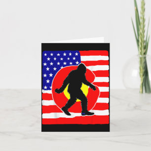 Cartão Pé Grande Colorado Bandeira Americana Sasquatch Pa
