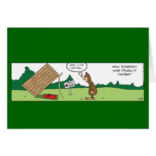Cartão Pé grande engraçado travado