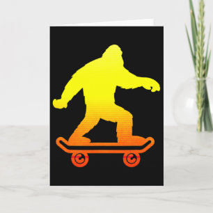 Cartão Pé Grande Tie Dye Hippie Skatistas Sasquatch Ska