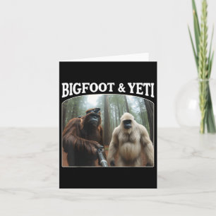 Cartão Pé &Grande; Yeti Funny Sasquatch Bigfoot Vlogs F