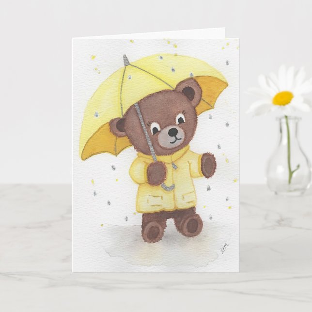 Cartão Pé-urso na Chuva (Planta pequena)