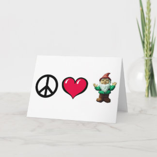 Cartão Peace Heart Gnome por FreeWitch Greeting Card