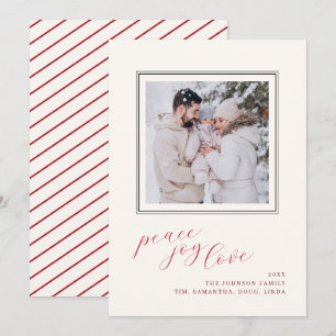Cartão Peace Joy Love Christmas Card Foliday Image (Image