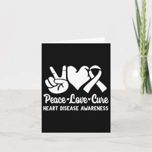 Cartão Peace Love Cure Go Red American Heart Disease Awar