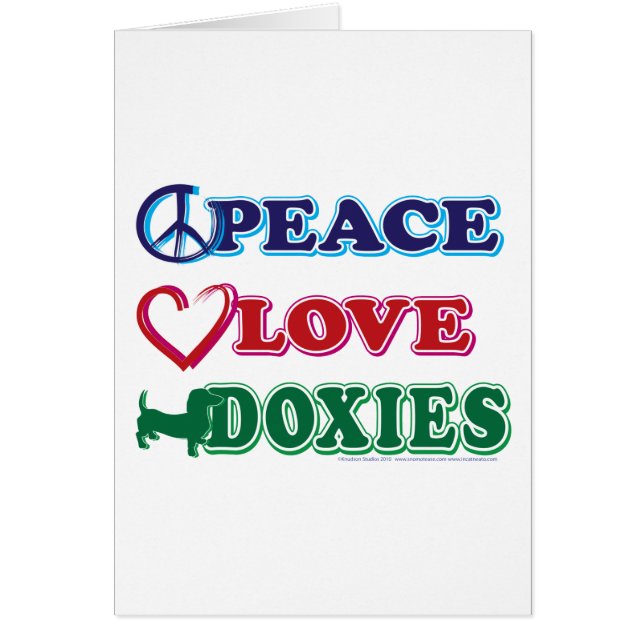 Cartão Peace-Love-Doxies- Dachorro (Frente)