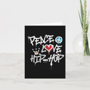 Cartão Peace Love Hip Hop Dancing